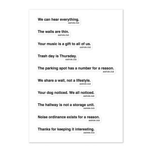 Neighbors. Sticker sheet